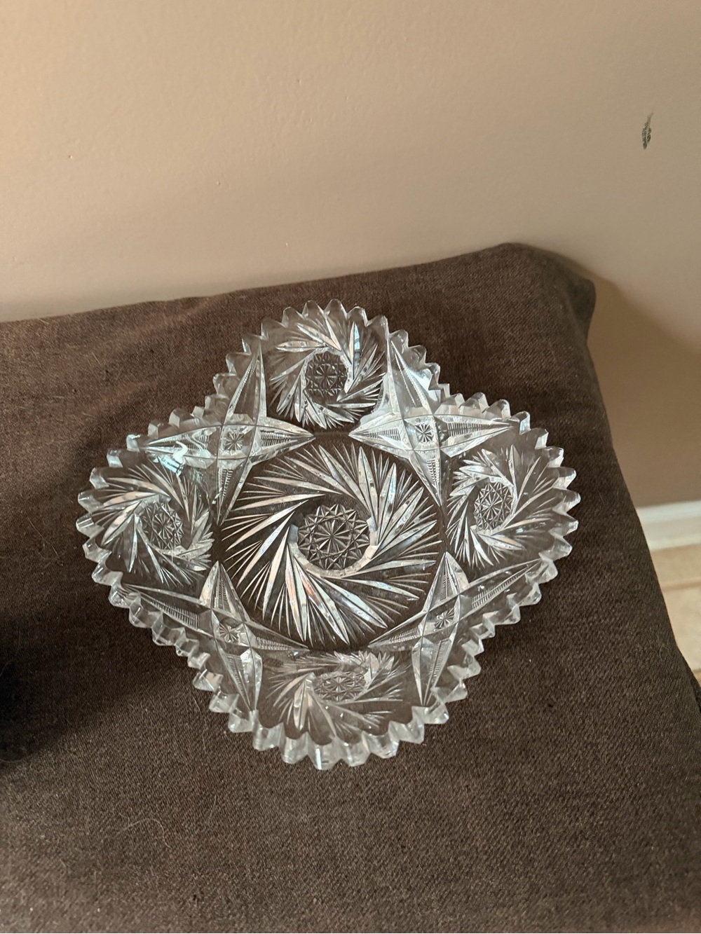 American Brilliant Period Glass Decorative Bowl
